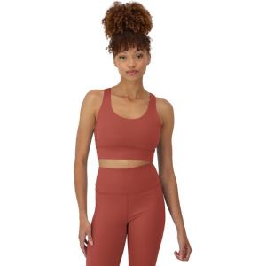 Hanes Womens Sports Bra, Moves Racerback Crop Top Yoga Bras for Women, Stretch Sports Crop Top with Cutout, Wicking(Coral Camelia)