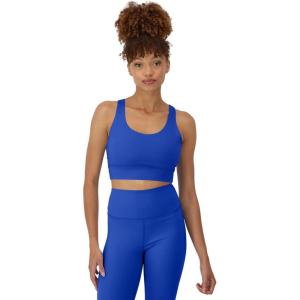 Hanes Womens Sports Bra, Moves Racerback Crop Top Yoga Bras for Women, Stretch Sports Crop Top with Cutout, Wicking(Deep Royal)
