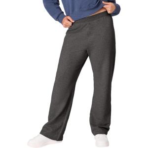 Hanes Women’s Sweatpants, EcoSmart Fleece, Pocketless Open-Bottom Sweatpant, Regular & Petite(Slate Heather)