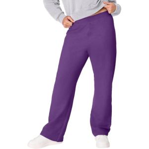 Hanes Women’s Sweatpants, EcoSmart Fleece, Pocketless Open-Bottom Sweatpant, Regular & Petite(Violet Splendor Heather)