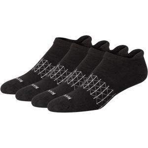 Hanes mens Absolute Active Cushioned Heel Shield Socks, Moisture Wicking Socks, Seamless Toe, 4-pack(Black)