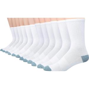 Hanes mens Hanes Men’s Socks, X-temp Lightweight Socks, Crew and Ankle, 12-pack(Crew – White)