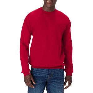 Hanes mens Ultimate Sweatshirt, Heavyweight Fleece Sweatshirt, Crewneck Pullover for Men(Deep Red)