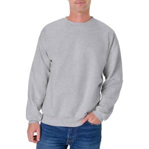 Hanes mens Ultimate Sweatshirt, Heavyweight Fleece Sweatshirt, Crewneck Pullover for Men(Light Steel)
