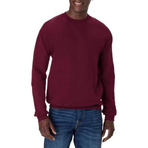 Hanes mens Ultimate Sweatshirt, Heavyweight Fleece Sweatshirt, Crewneck Pullover for Men(Maroon)