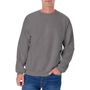 Hanes mens Ultimate Sweatshirt, Heavyweight Fleece Sweatshirt, Crewneck Pullover for Men(Oxford Gray)