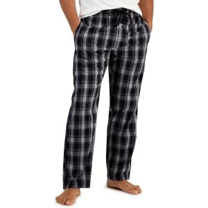Hanes mens Woven Pajama Pant(Black/Grey)