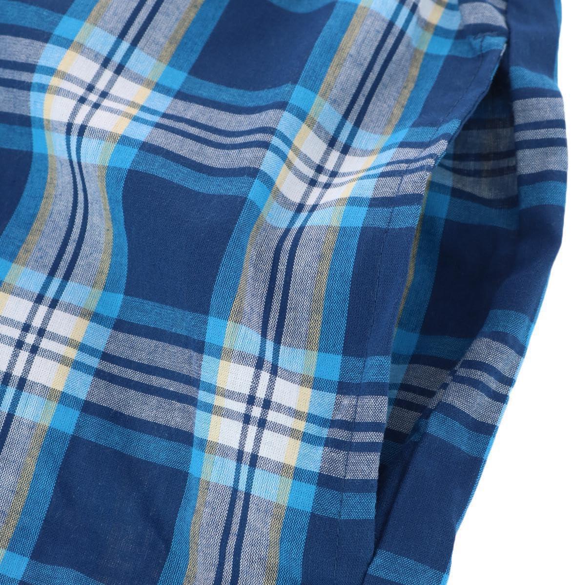 imageHanes Mens 2Pack Sleep Shorts Cotton Lounge Shorts 75quot Inseam Breathable Fit Elastic Waist Pantalones para Dormir 2PackGalapagos Blue and Navy Plaid