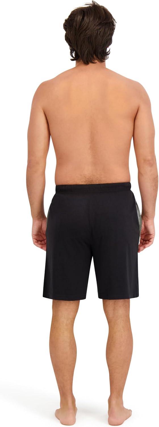 imageHanes Mens 2Pack Sleep Shorts Cotton Lounge Shorts 75quot Inseam Breathable Fit Elastic Waist Pantalones para Dormir 2PackHeather GreyBlack