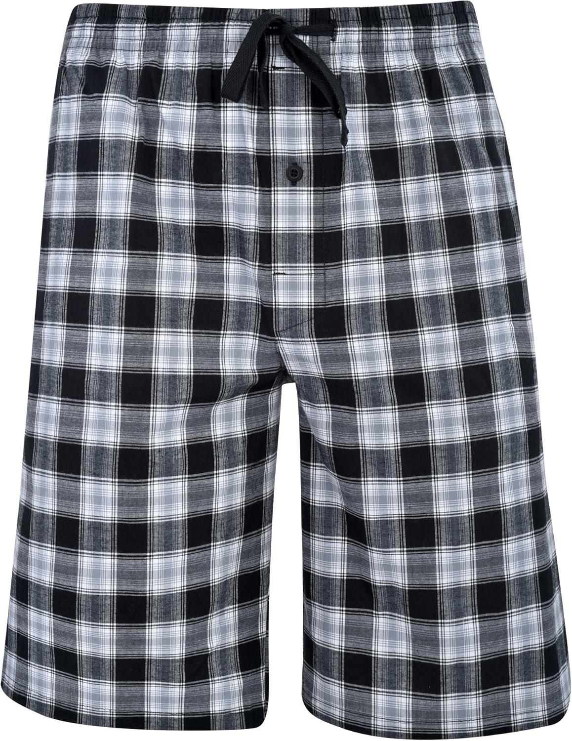 imageHanes Mens 2Pack Woven Pajama Shorts Lightweight Breathable Lounge Fit for Summer Pantalones Cortos para Hombre 2PackGrey Black