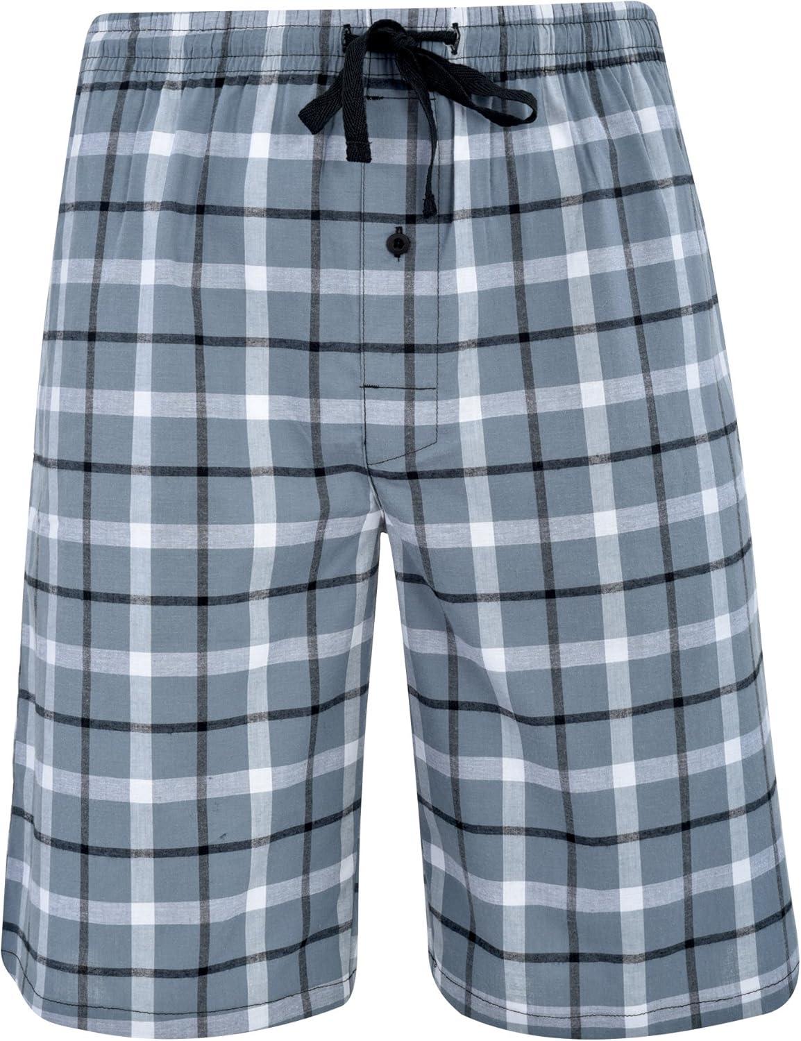imageHanes Mens 2Pack Woven Pajama Shorts Lightweight Breathable Lounge Fit for Summer Pantalones Cortos para Hombre 2PackGrey Black
