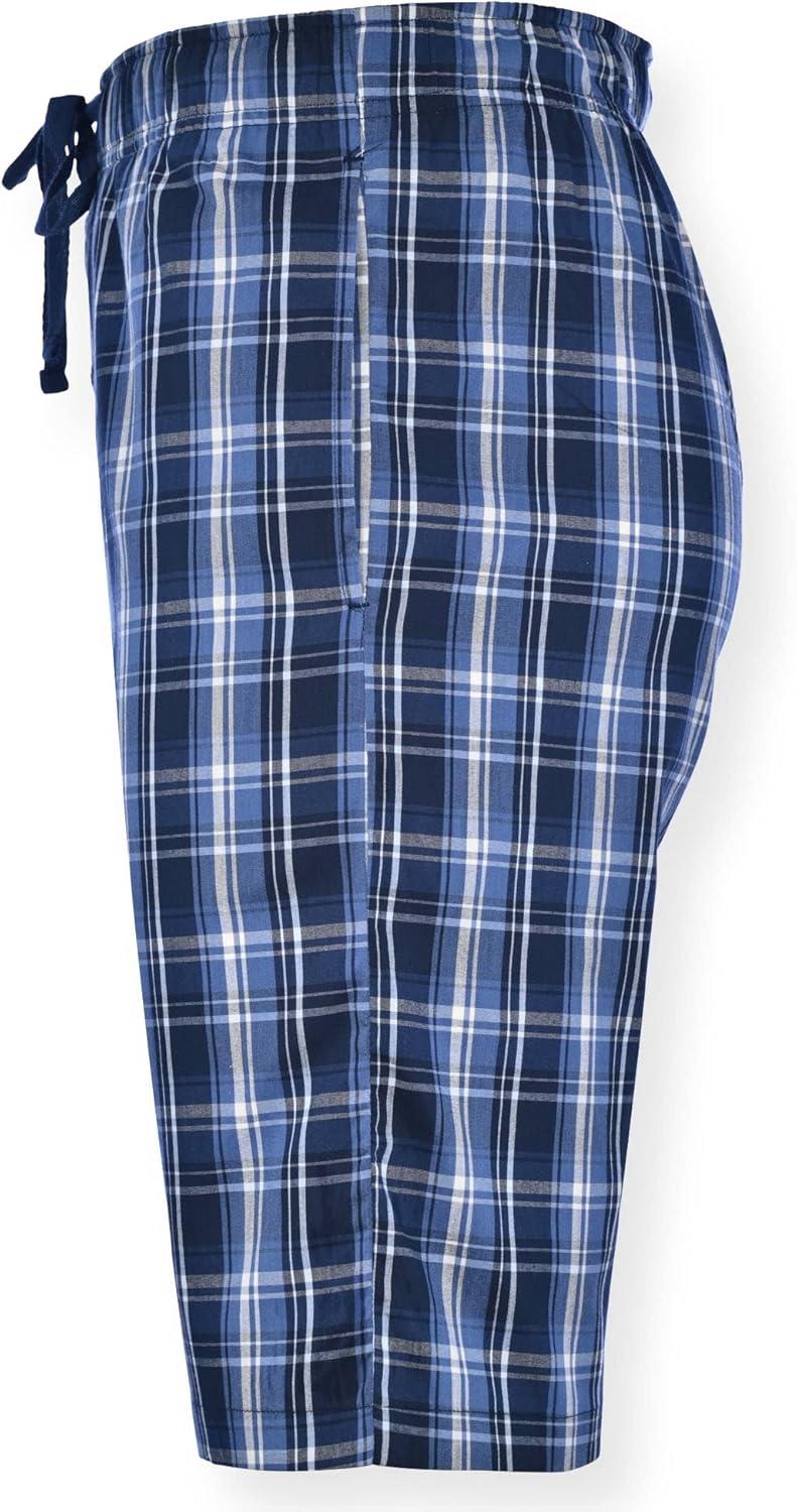 imageHanes Mens 2Pack Woven Pajama Shorts Lightweight Breathable Lounge Fit for Summer Pantalones Cortos para Hombre 2PackRedNavy