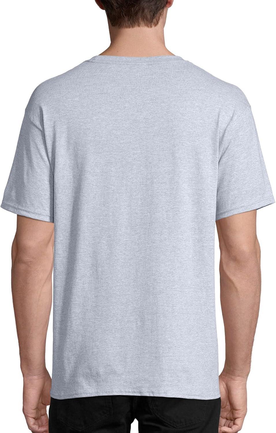 imageHanes Mens Essentials Tshirt 4 and 6 Packs ComfortSoft Tee Cotton Shirt for MenLight Steel 6 Pack