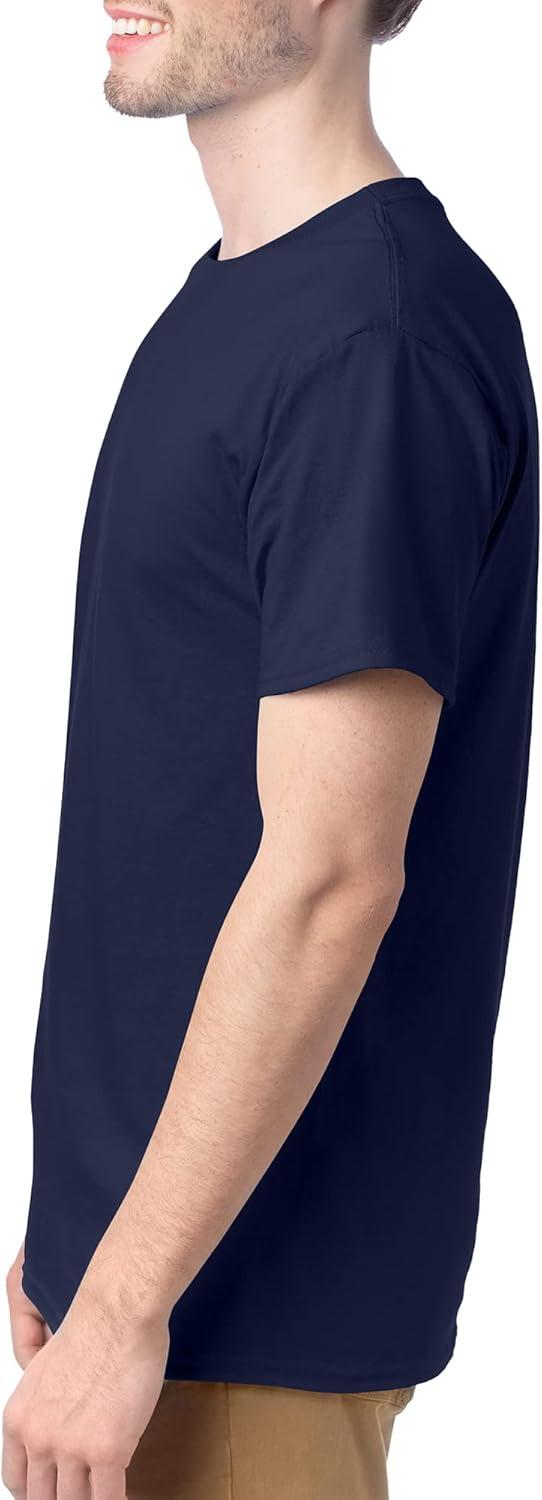 imageHanes Mens Essentials Tshirt 4 and 6 Packs ComfortSoft Tee Cotton Shirt for MenNavy 6 Pack