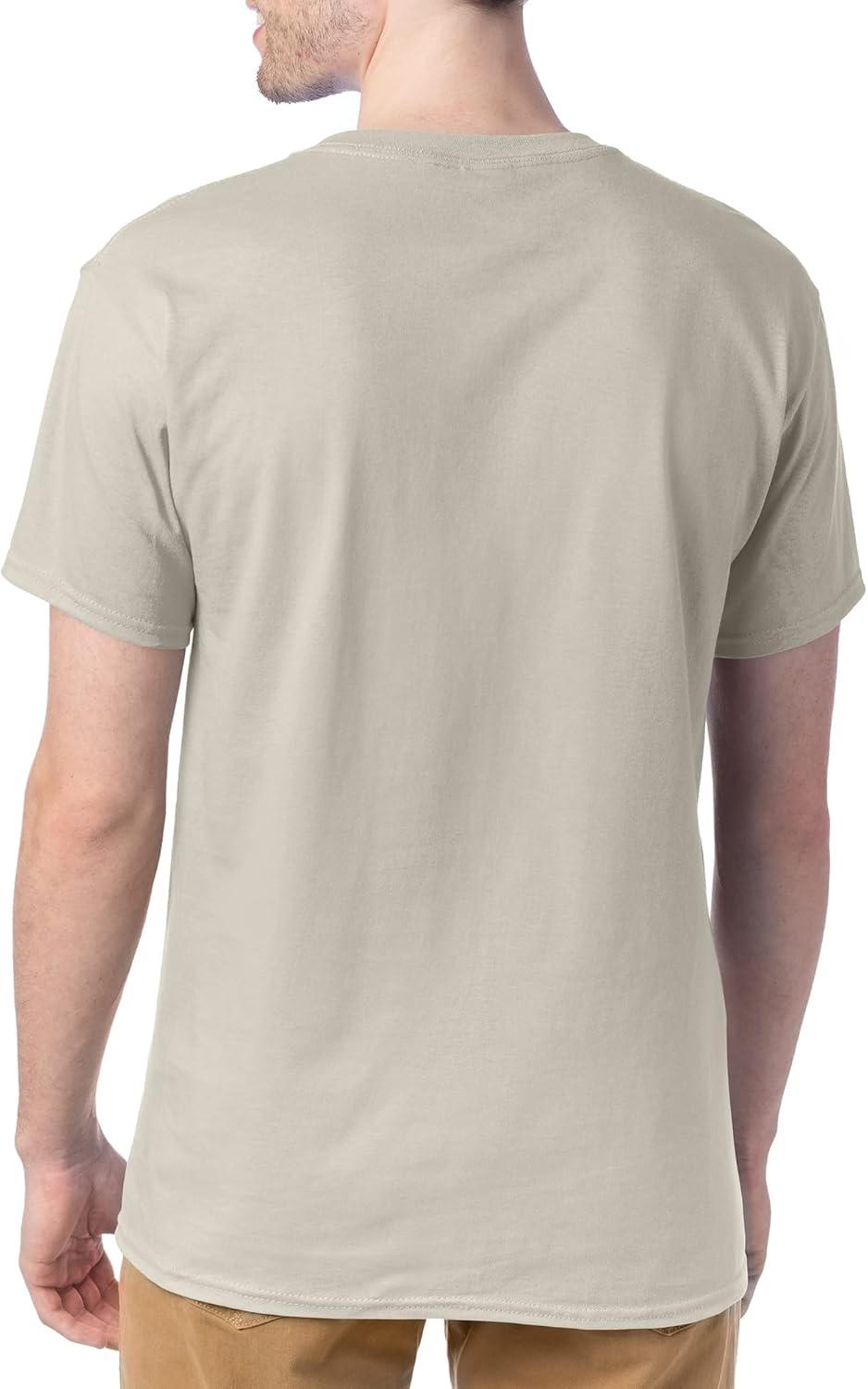 imageHanes Mens Essentials Tshirt 4 and 6 Packs ComfortSoft Tee Cotton Shirt for MenSand 4 Pack