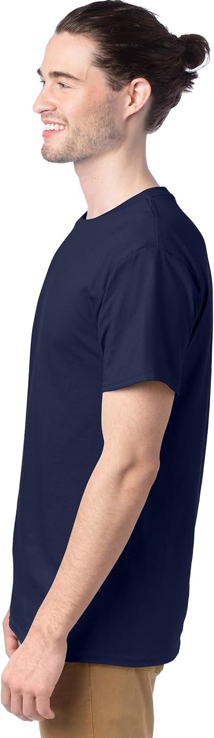 imageHanes Mens Essentials Tshirt 4 and 6 Packs ComfortSoft Tee Cotton Shirt for MenSmoke Gray