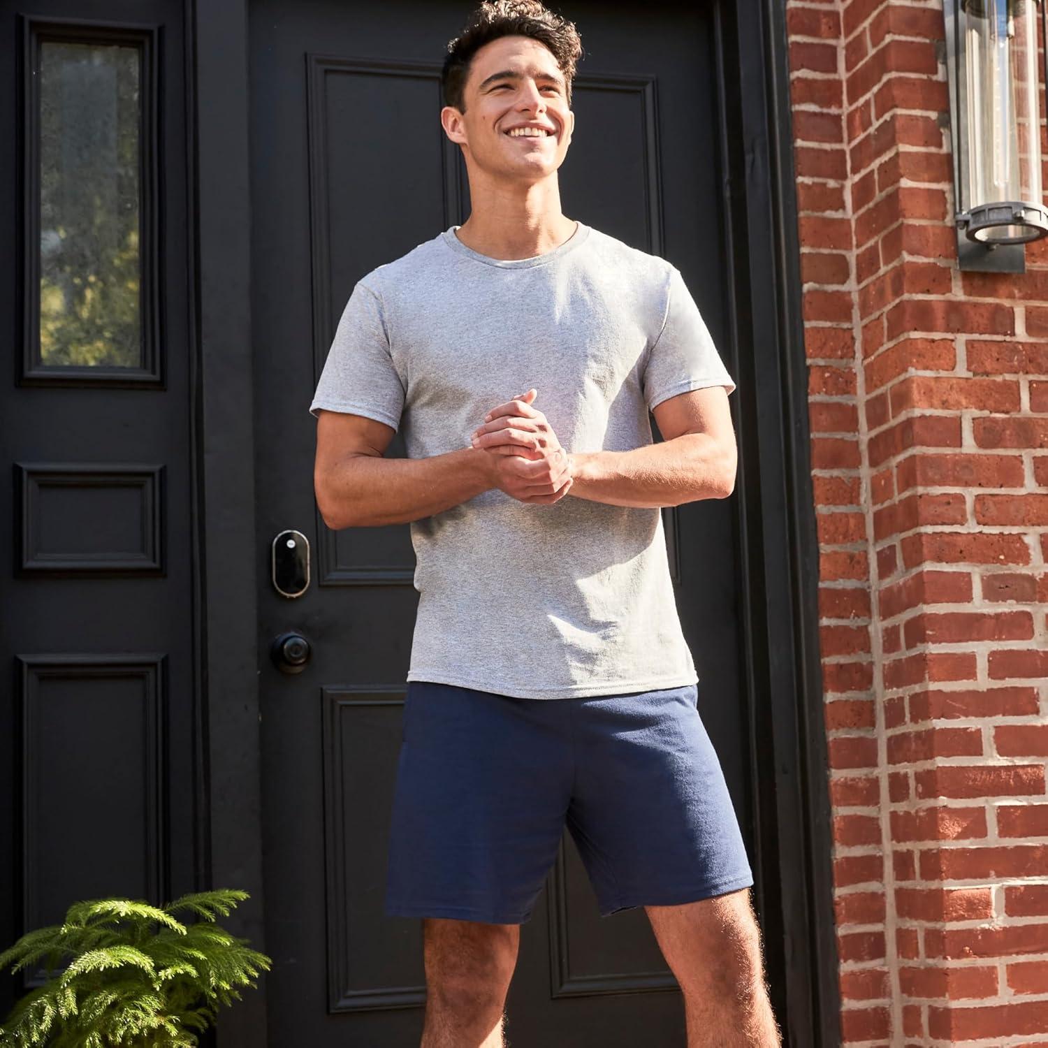imageHanes Mens Jersey Pocket ShortCharcoal Heather