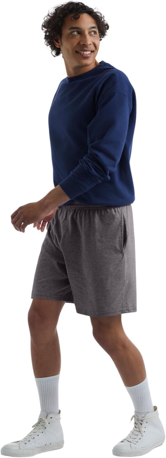 imageHanes Mens Jersey Pocket ShortCharcoal Heather