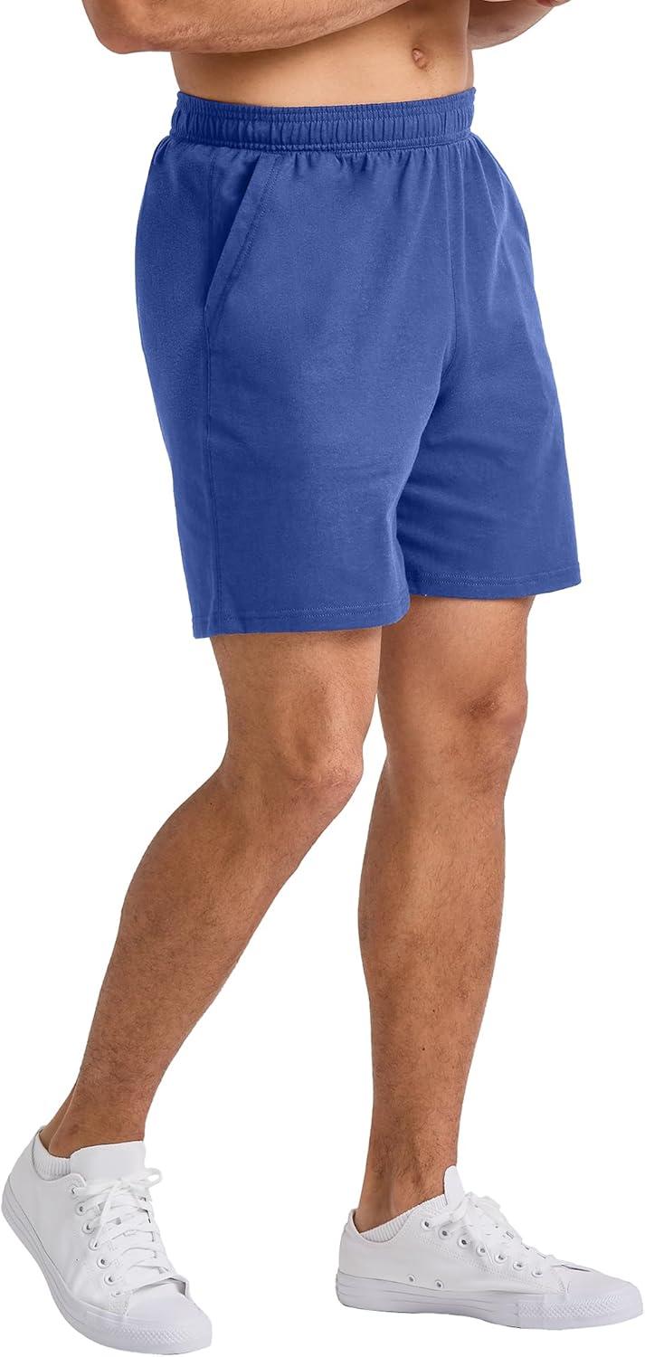 imageHanes Mens Jersey Pocket ShortDeep Forte Blue