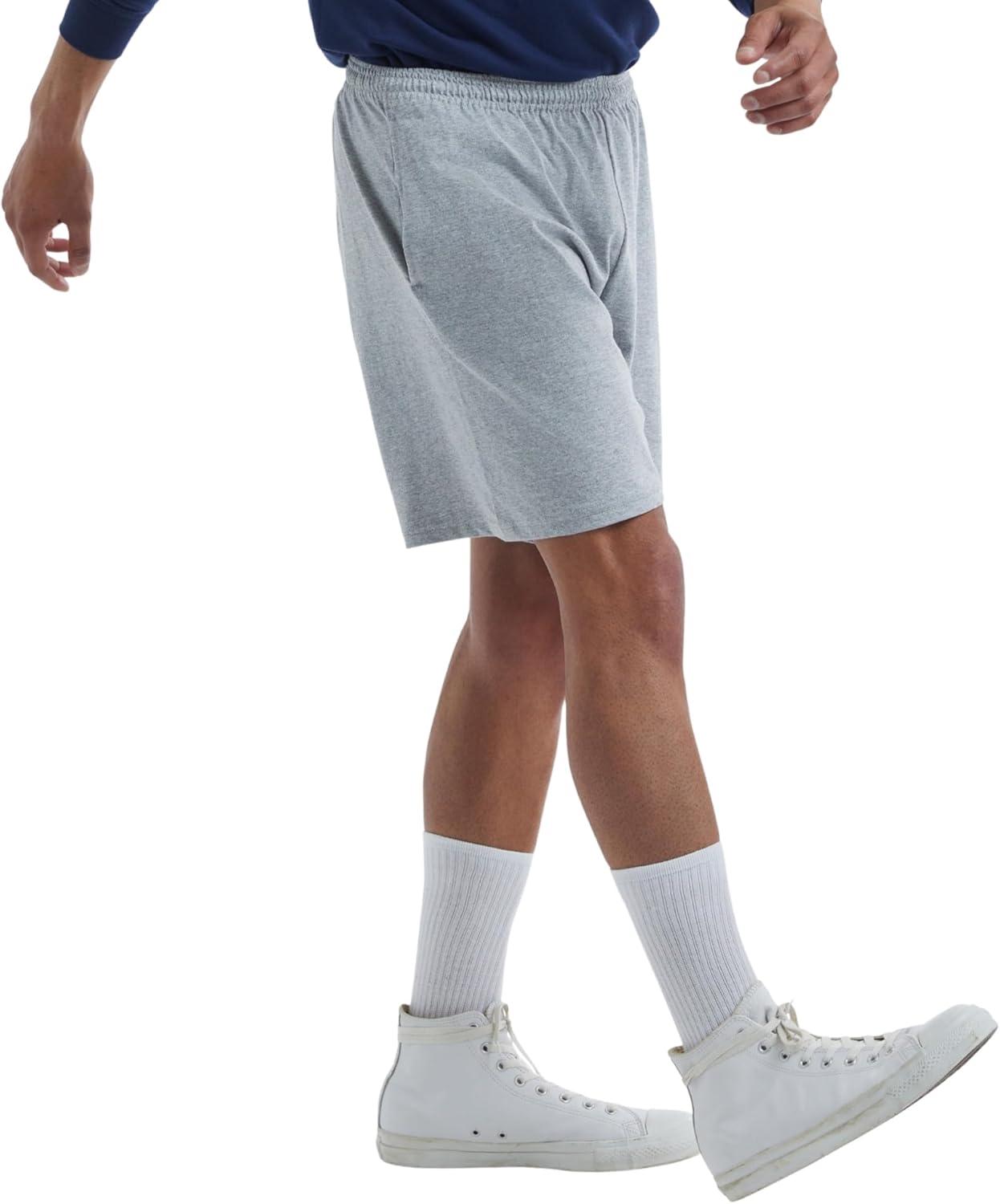 imageHanes Mens Jersey Pocket ShortLight Steel