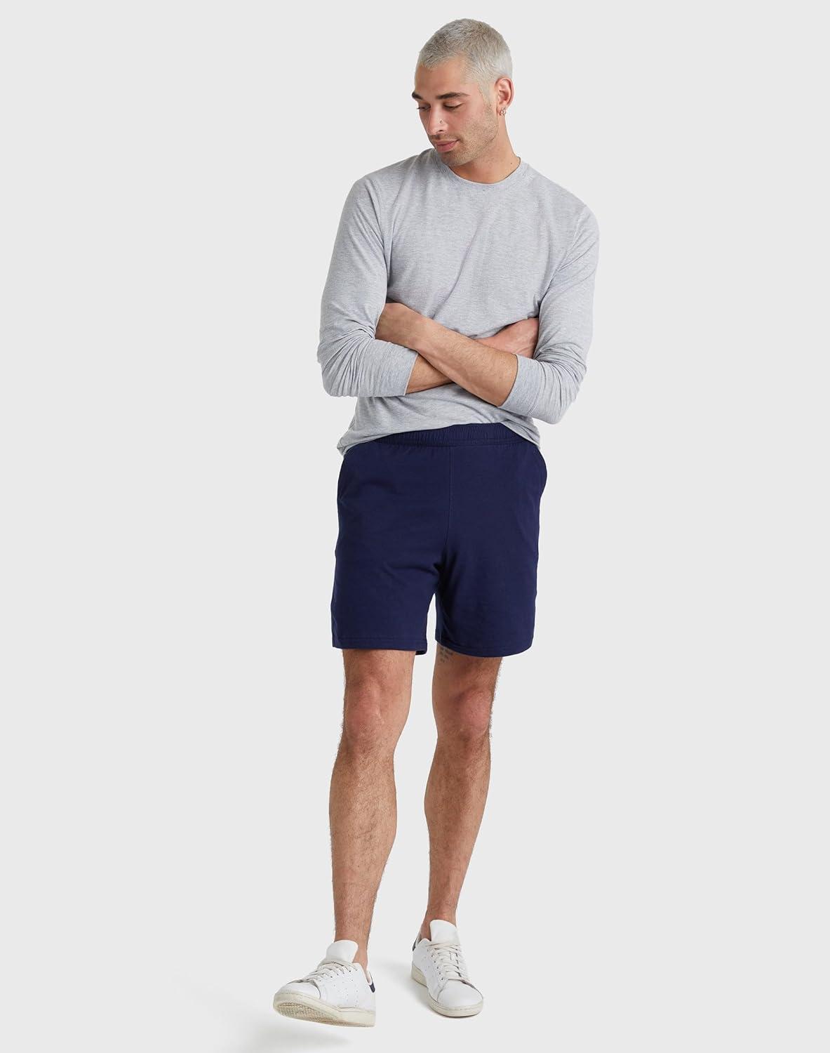 imageHanes Mens Jersey Pocket ShortOregano Heather
