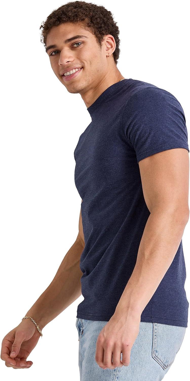 imageHanes Mens Originals Lightweight TShirt Crewneck TShirts for Men TriBlend Tee Available in TallAcorn Brown Pe Heather