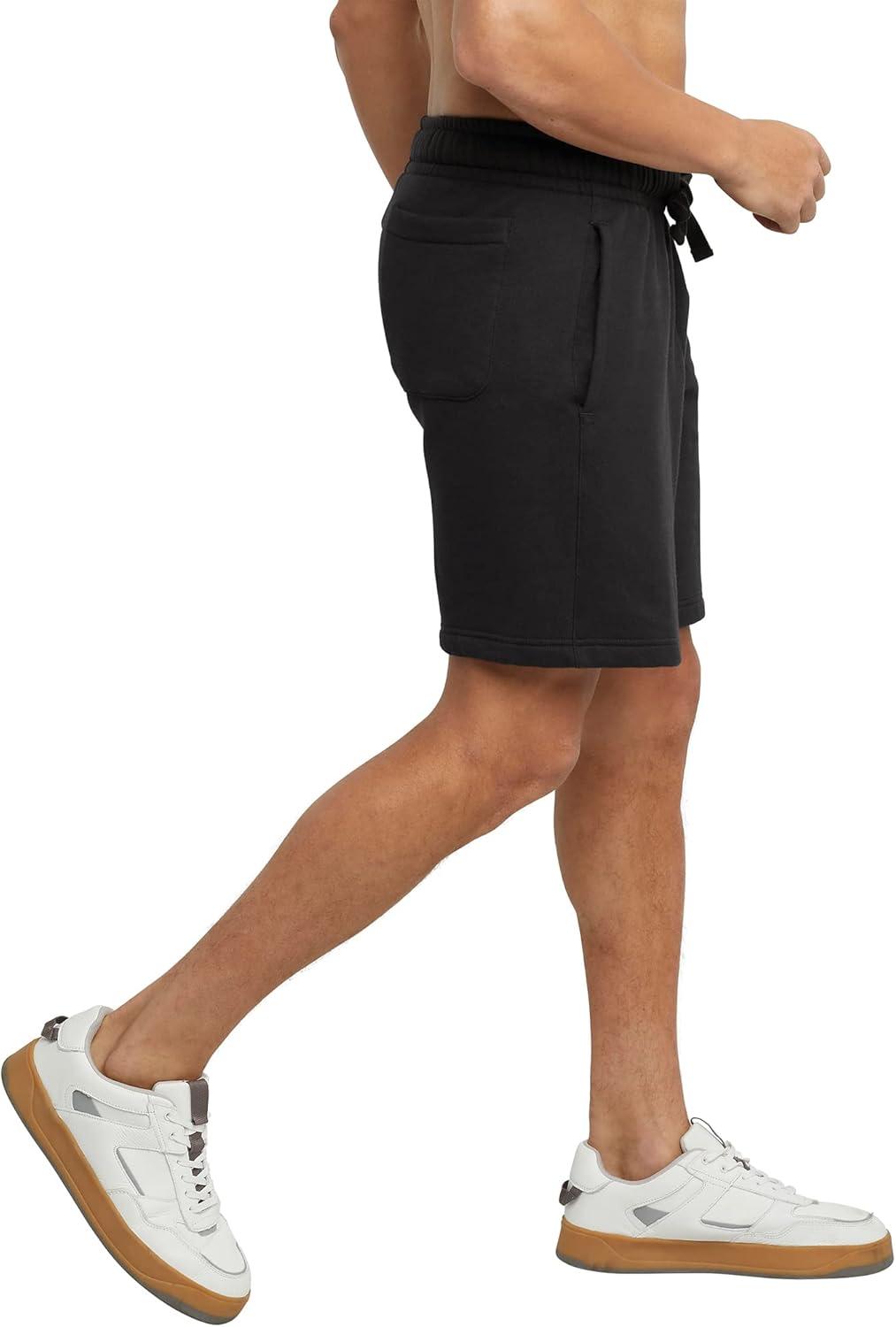 imageHanes Mens Originals Sweat Shorts Midweight Fleece Shorts with Pockets 8quotBlack
