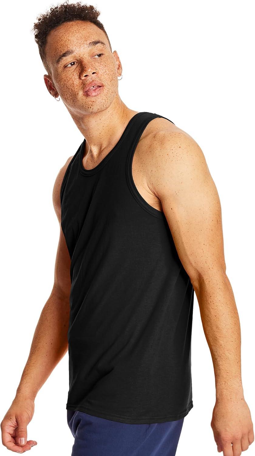 imageHanes Mens Performance Tank XTemp MoistureWicking Tank Top Solid Colors 2PackBlack