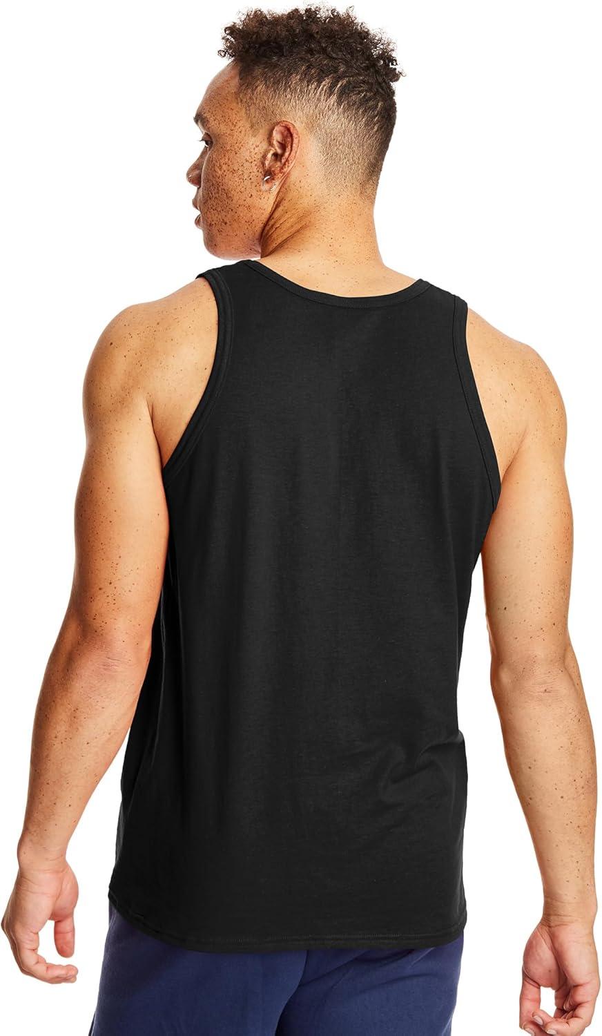 imageHanes Mens Performance Tank XTemp MoistureWicking Tank Top Solid Colors 2PackBlack