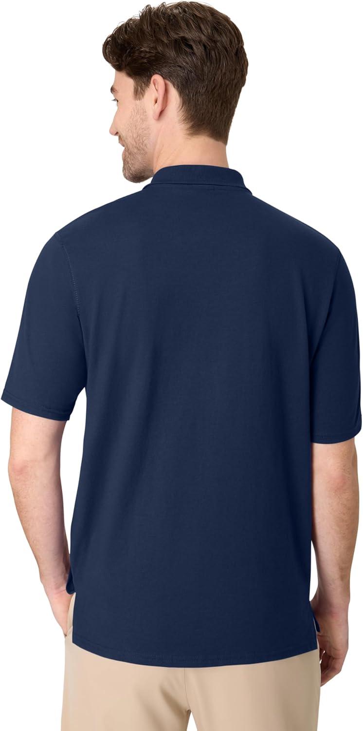 imageHanes Mens Short Sleeve XTemp Performance PoloNavy