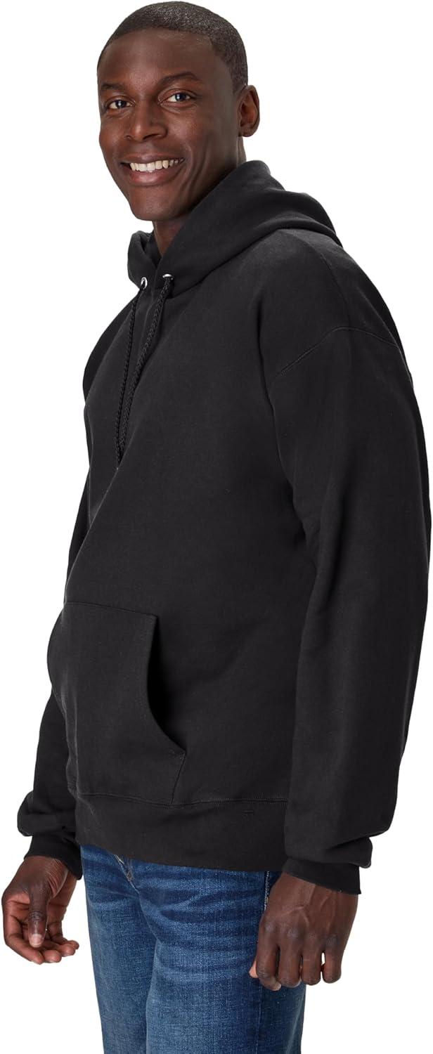 imageHanes Mens Ultimate Sweatshirt Heavyweight Fleece Hoodie Cotton Sweatshirt for MenBlack