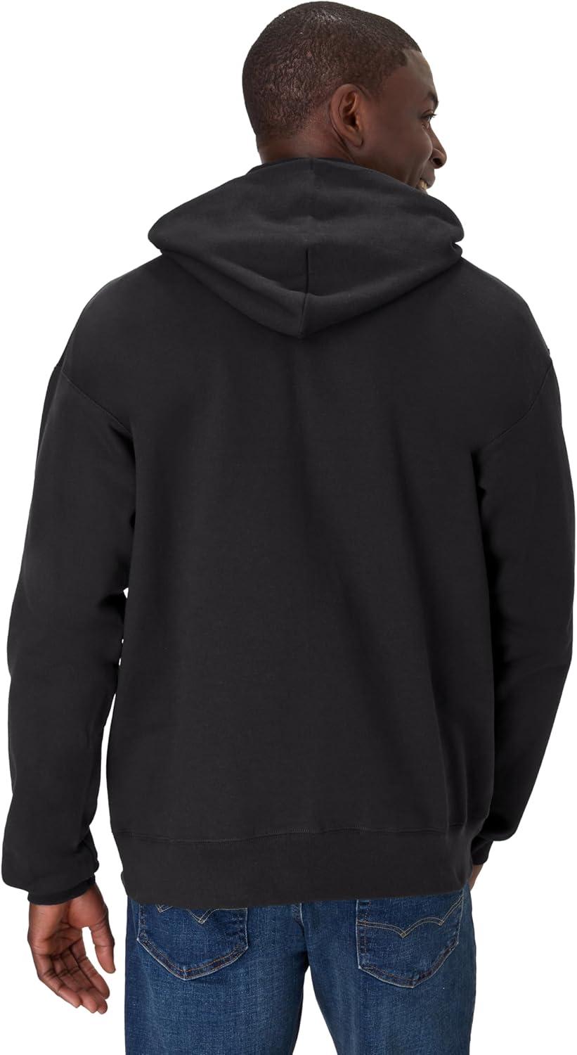 imageHanes Mens Ultimate Sweatshirt Heavyweight Fleece Hoodie Cotton Sweatshirt for MenBlack