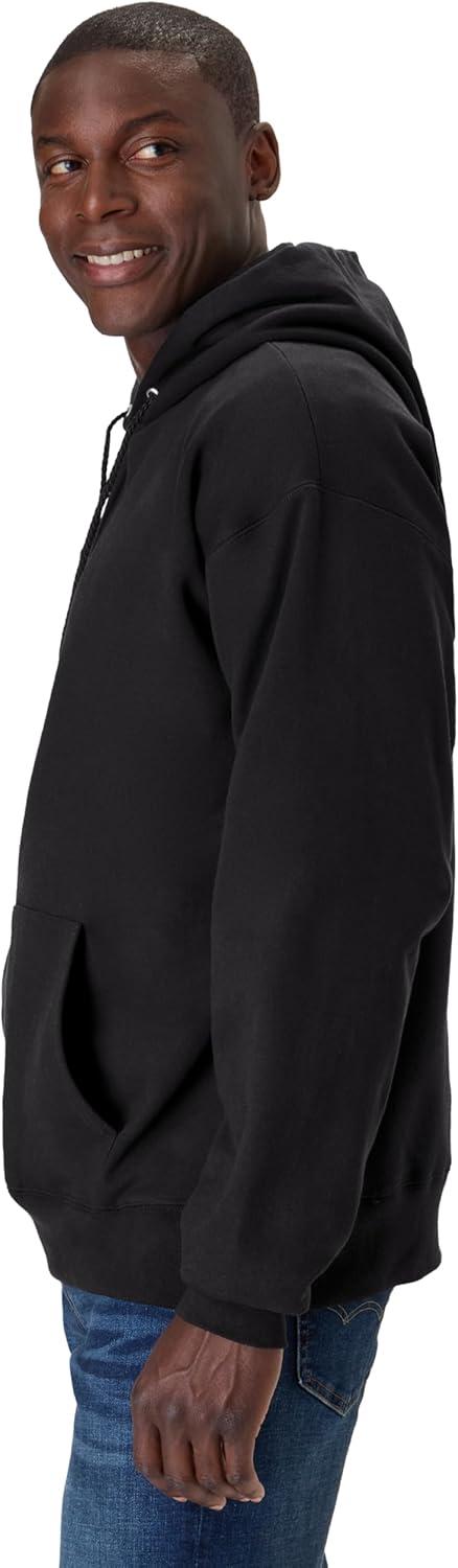 imageHanes Mens Ultimate Sweatshirt Heavyweight Fleece Hoodie Cotton Sweatshirt for MenBlack