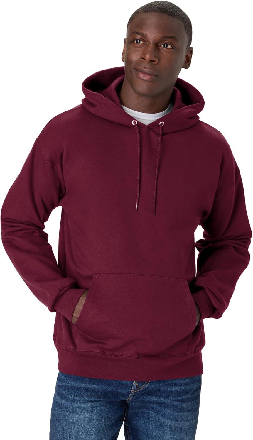 imageHanes Mens Ultimate Sweatshirt Heavyweight Fleece Hoodie Cotton Sweatshirt for MenMaroon