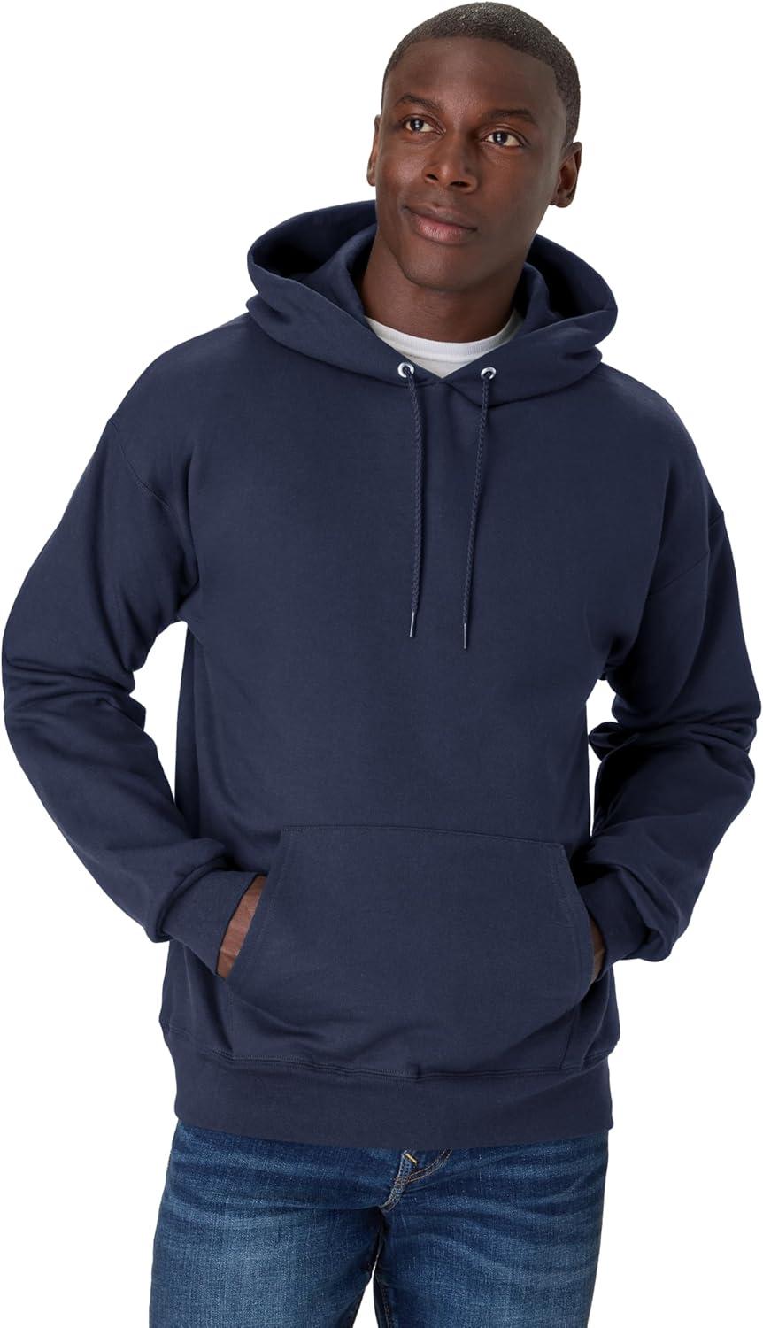 imageHanes Mens Ultimate Sweatshirt Heavyweight Fleece Hoodie Cotton Sweatshirt for MenNavy