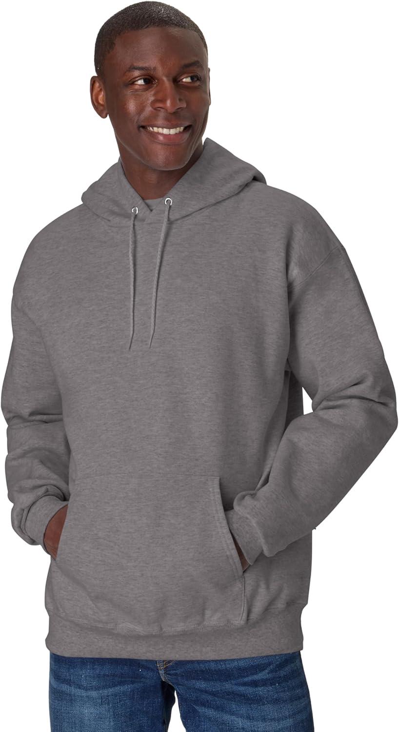 imageHanes Mens Ultimate Sweatshirt Heavyweight Fleece Hoodie Cotton Sweatshirt for MenOxford Gray