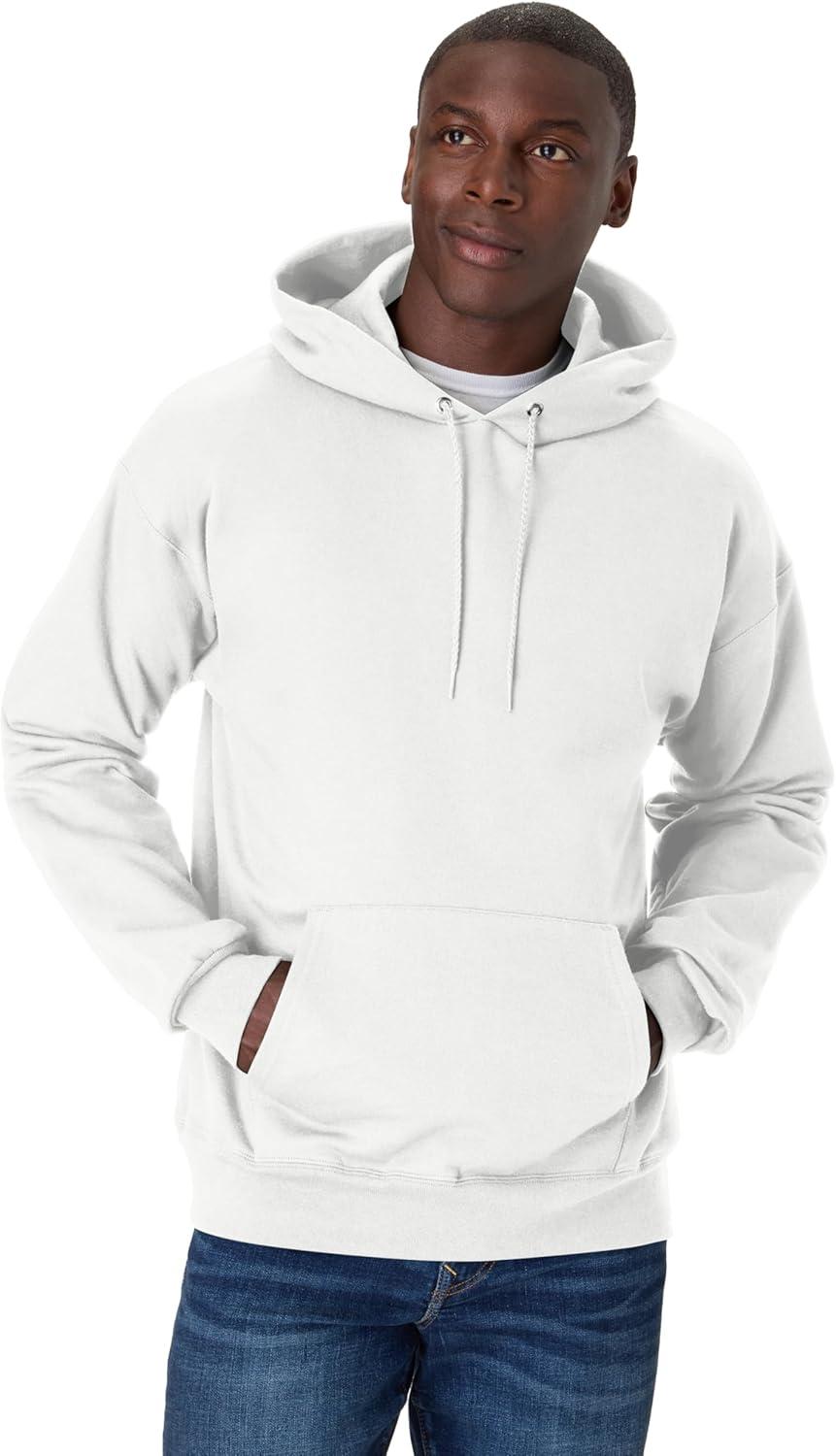 imageHanes Mens Ultimate Sweatshirt Heavyweight Fleece Hoodie Cotton Sweatshirt for MenWhite