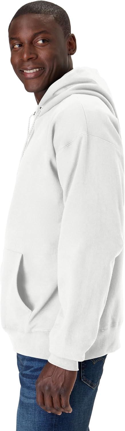 imageHanes Mens Ultimate Sweatshirt Heavyweight Fleece Hoodie Cotton Sweatshirt for MenWhite