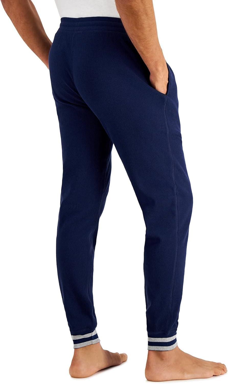 imageHanes Mens Waffle Knit Jogger Pant SleepwearNavy