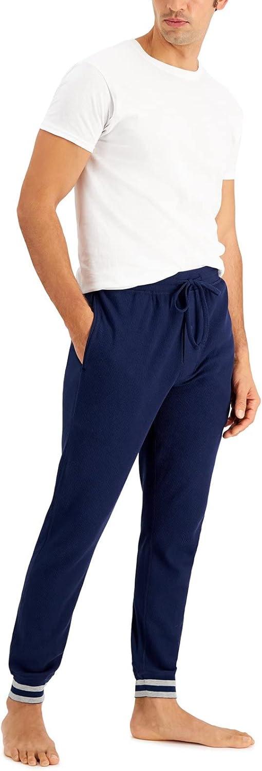 imageHanes Mens Waffle Knit Jogger Pant SleepwearNavy
