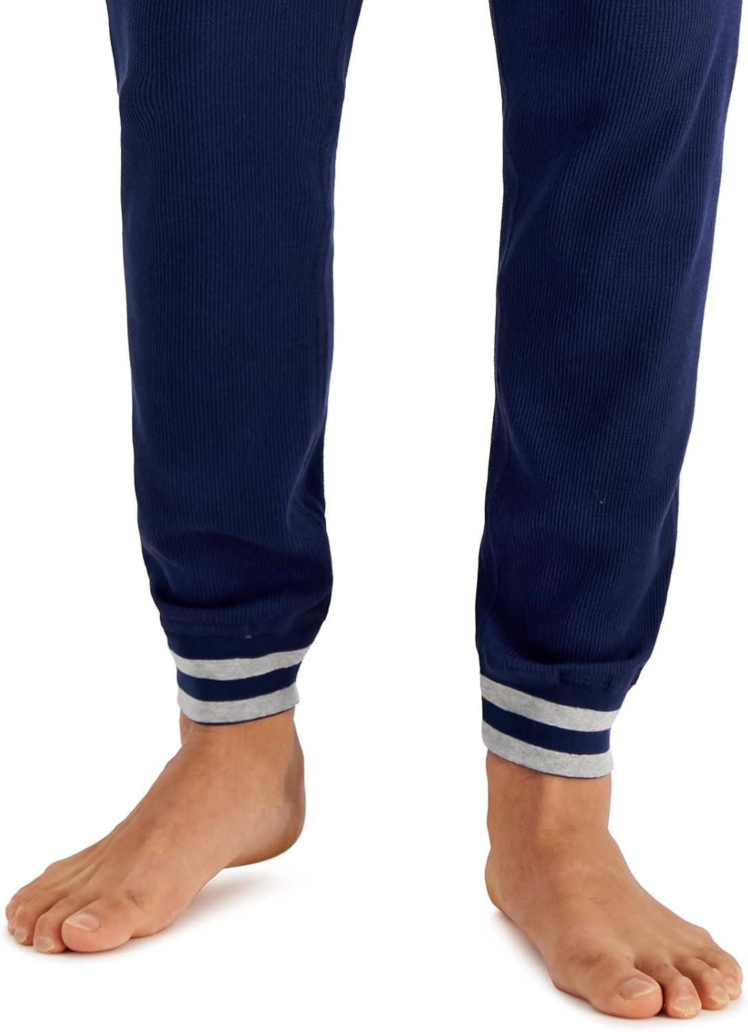 imageHanes Mens Waffle Knit Jogger Pant SleepwearNavy