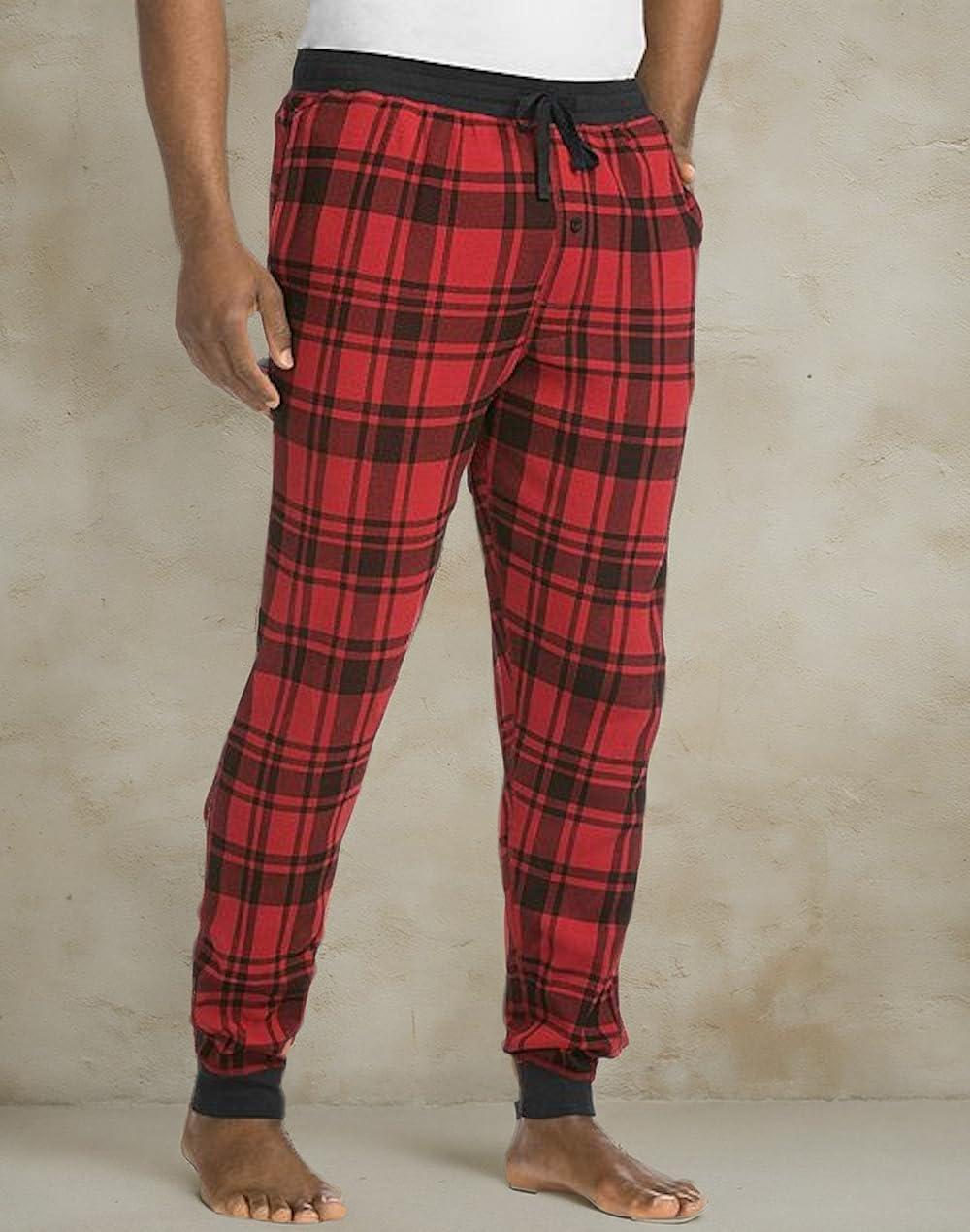 imageHanes Mens Waffle Knit Jogger Pant SleepwearRed
