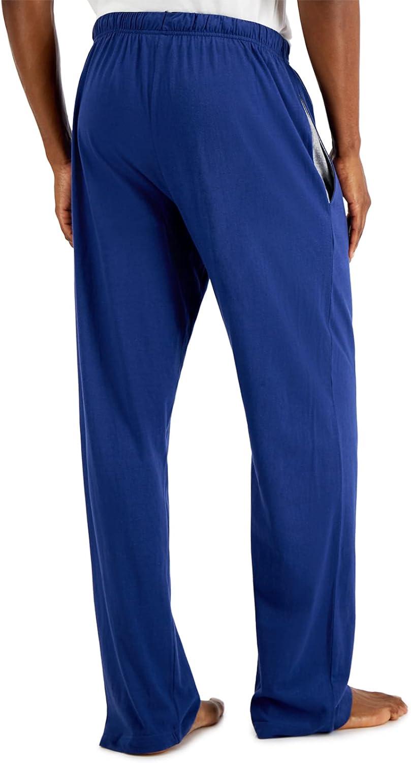 imageHanes Mens XTemp Jersey Cotton Pajama Pants Loungewear with Pockets Extended SizesBlue