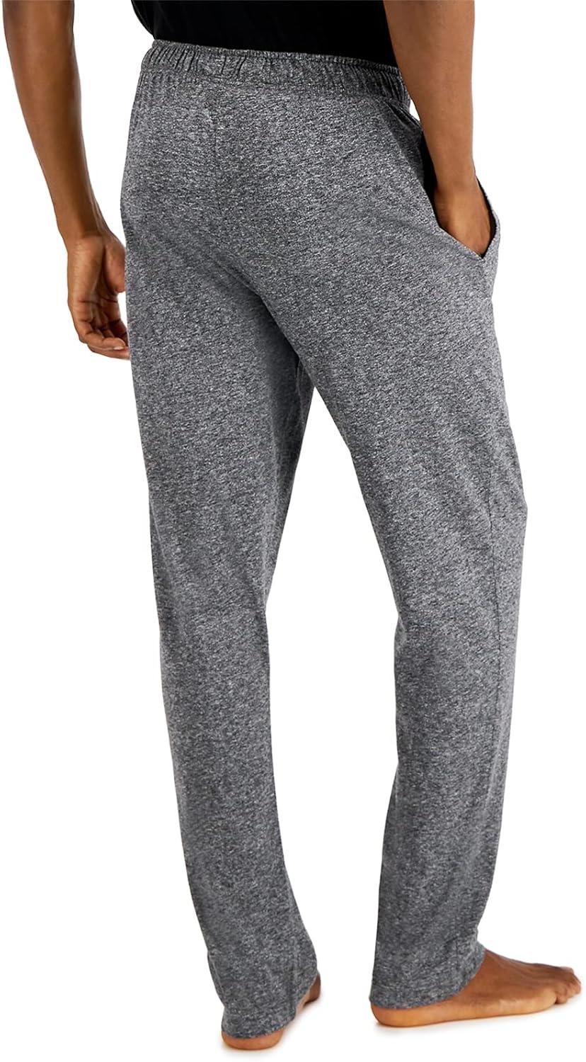 imageHanes Mens XTemp Jersey Cotton Pajama Pants Loungewear with Pockets Extended SizesHeather Grey