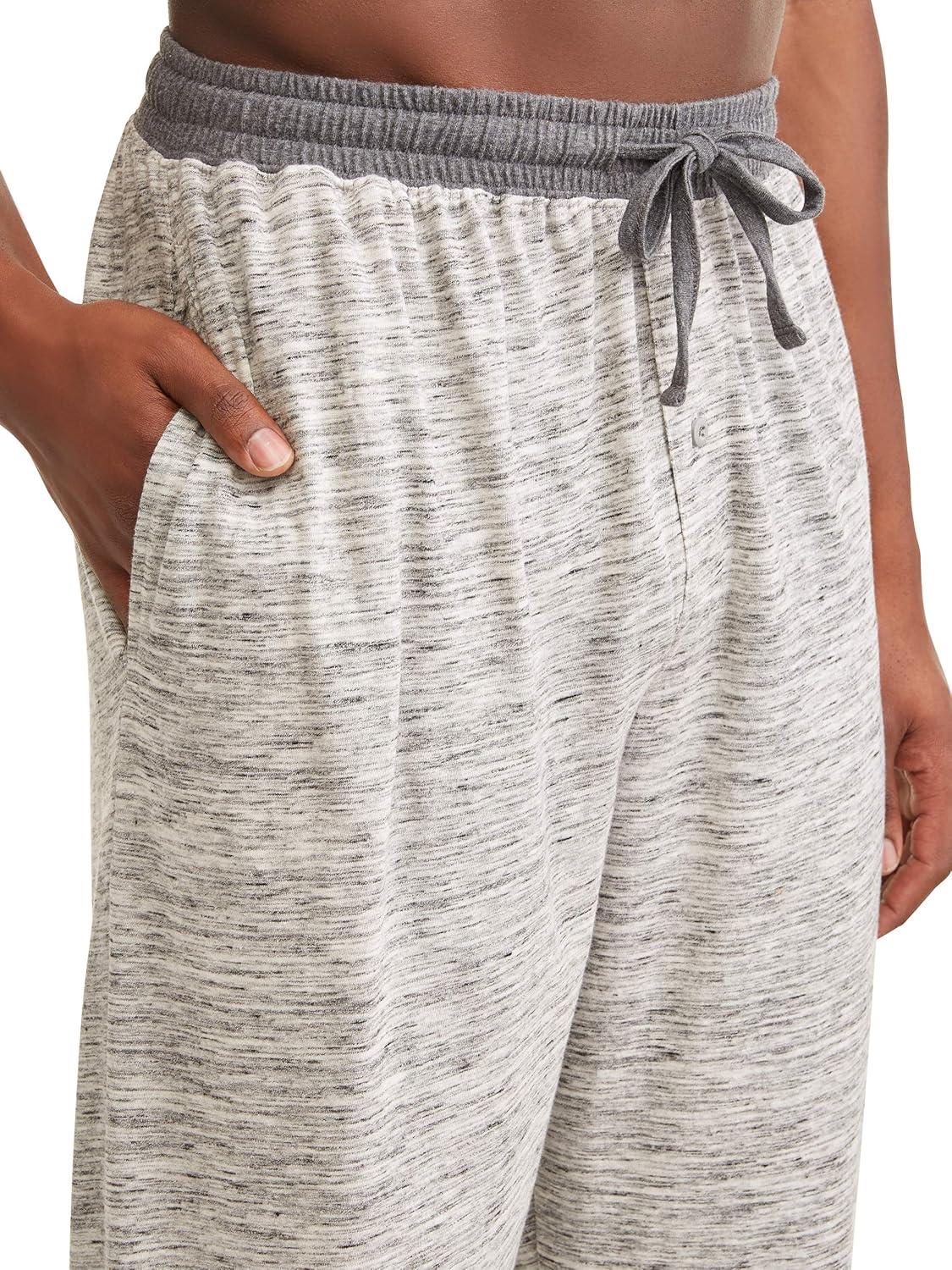 imageHanes Mens XTemp Jersey Cotton Pajama Pants Loungewear with Pockets Extended SizesOatmeal