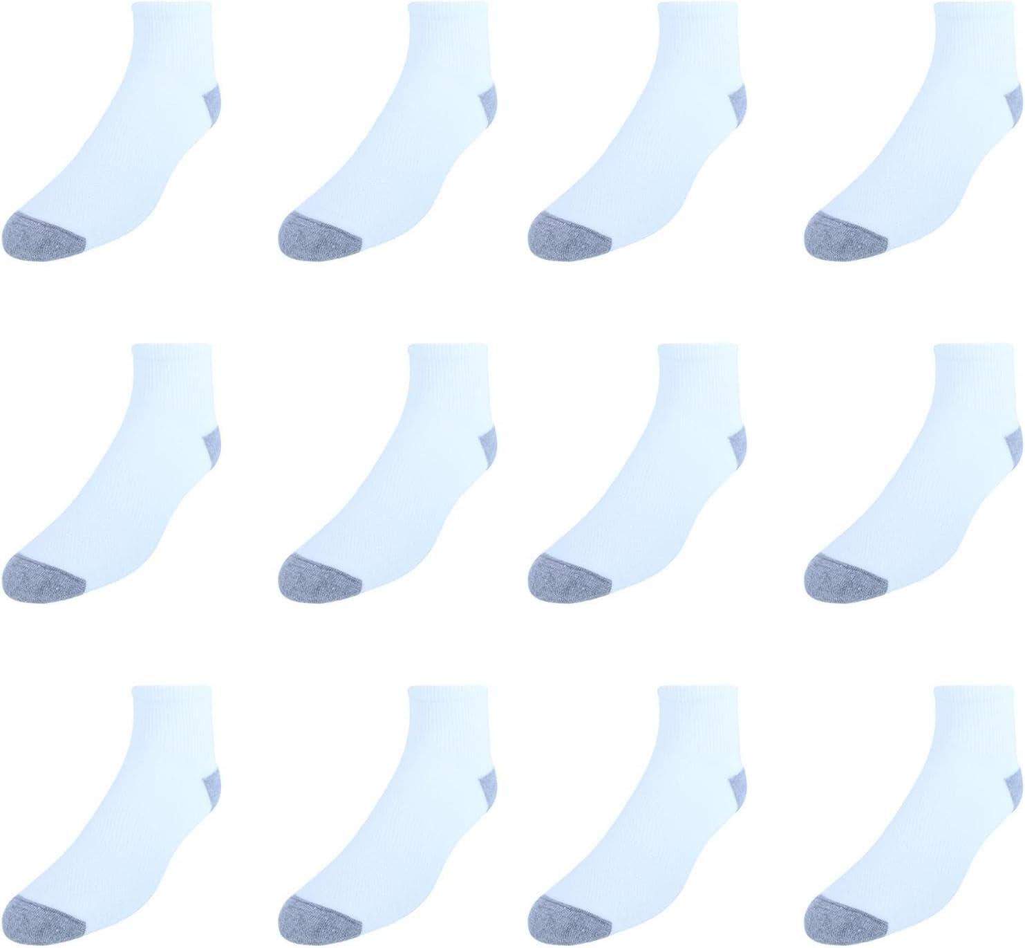 imageHanes Mens XTemp Lightweight Socks Crew and Ankle 12PackAnkle White