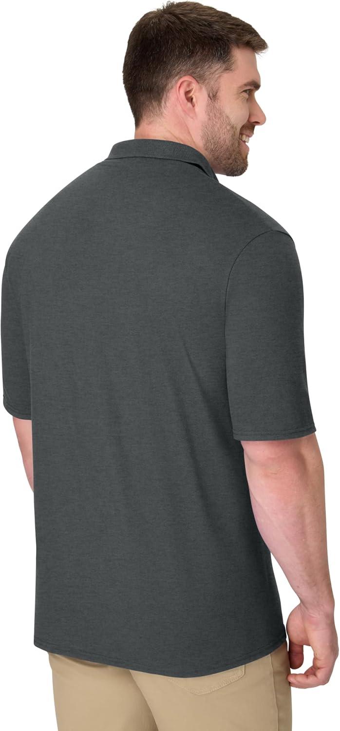 imageHanes Mens XTemp Short Sleeve Polo Shirt Midweight Mens ShirtCharcoal Heather