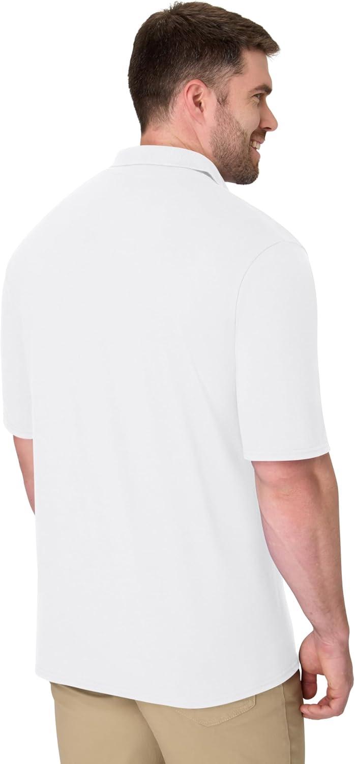 imageHanes Mens XTemp Short Sleeve Polo Shirt Midweight Mens ShirtWhite