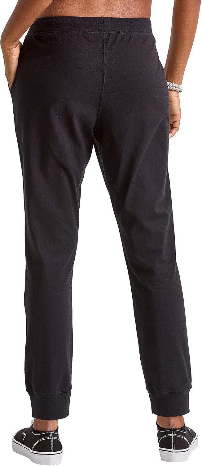 imageHanes Originals Joggers 100 Cotton Jersey Sweatpants for Women 29quot InseamBlack