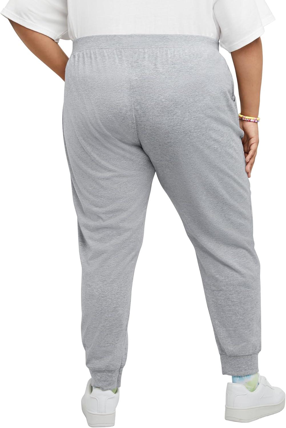 imageHanes Originals Joggers 100 Cotton Jersey Sweatpants for Women 29quot InseamLight Steel